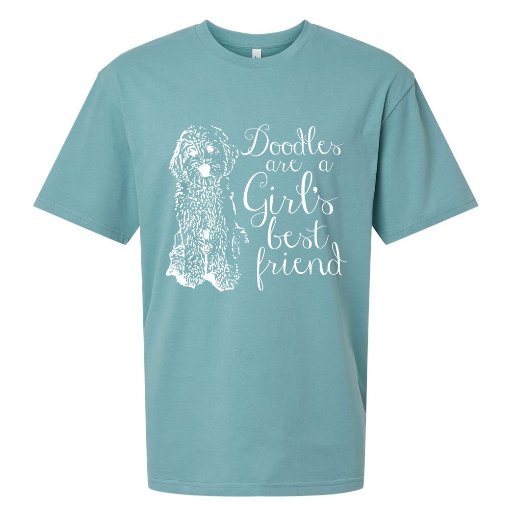 Doodles Are A Girl's Best Friend Golden Labradoodle Tshirt Sueded Cloud Jersey T-Shirt