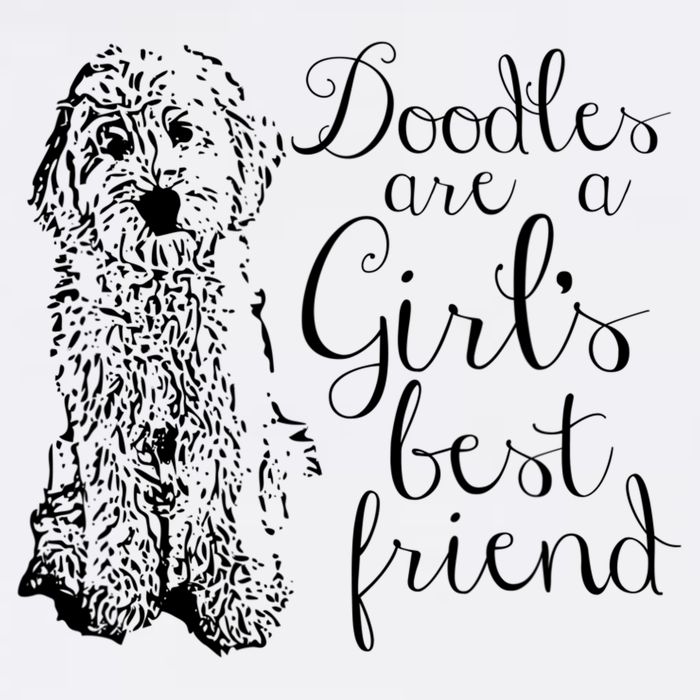 Doodles Are A Girl's Best Friend Golden Labradoodle Tshirt Garment-Dyed Sweatshirt