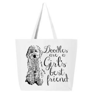 Doodles Are A Girl's Best Friend Golden Labradoodle Tshirt 25L Jumbo Tote