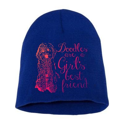 Doodles Are A S Best Friend Golden Labradoodle Gift Short Acrylic Beanie