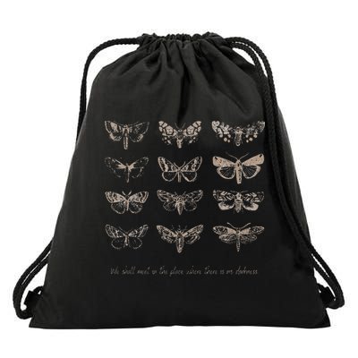 Dark Academia Aesthetic Cottagecore Goblincore Butterfly Drawstring Bag