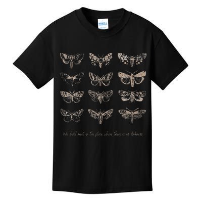 Dark Academia Aesthetic Cottagecore Goblincore Butterfly Kids T-Shirt