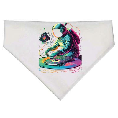 Dj Astronaut: And Teens Space Music Graphic Gift USA-Made Doggie Bandana