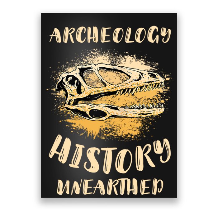 Digging Archeologist Archeology Poster