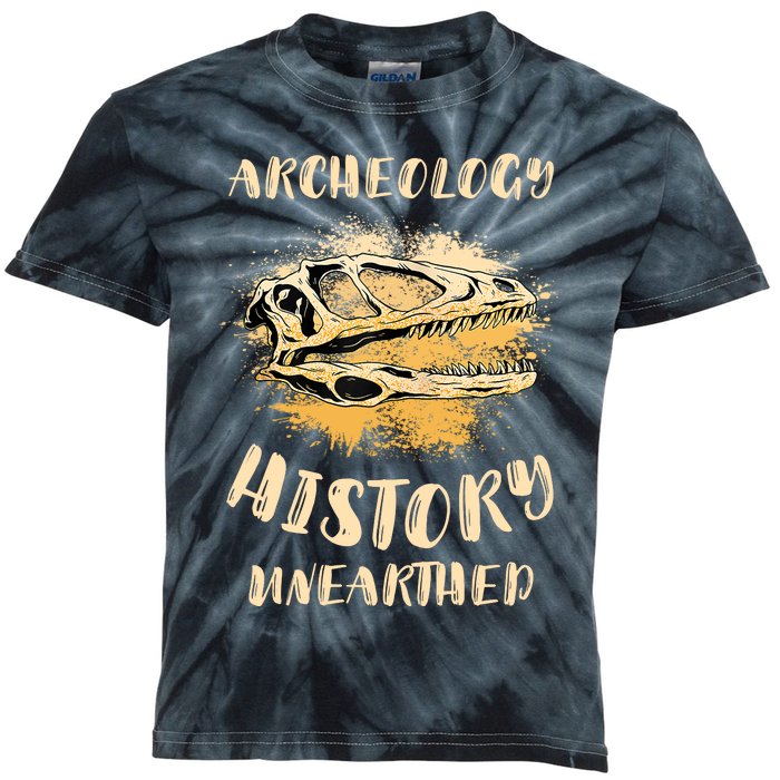 Digging Archeologist Archeology Kids Tie-Dye T-Shirt