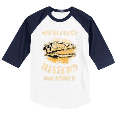 Digging Archeologist Archeology Baseball Sleeve Shirt