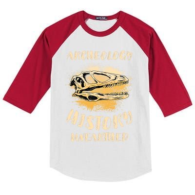 Digging Archeologist Archeology Kids Colorblock Raglan Jersey