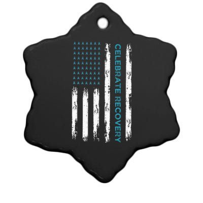 Drug Alcohol Addiction Recovery Celebrate Recovery Usa Flag Ceramic Star Ornament