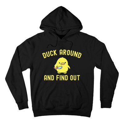 Duck Around And Find Out Funny Knife Duck Hoodie