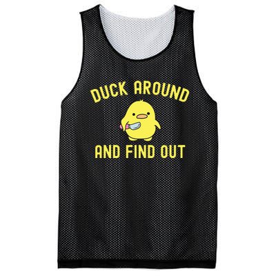 Duck Around And Find Out Funny Knife Duck Mesh Reversible Basketball Jersey Tank