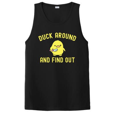 Duck Around And Find Out Funny Knife Duck PosiCharge Competitor Tank