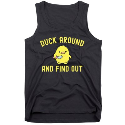 Duck Around And Find Out Funny Knife Duck Tank Top