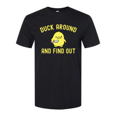 Duck Around And Find Out Funny Knife Duck Softstyle CVC T-Shirt