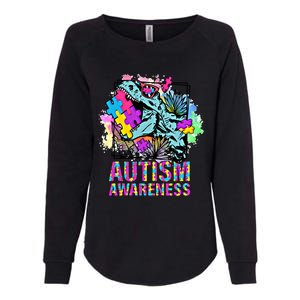 Dinosaur Autism Awareness Cute Gift Womens California Wash Sweatshirt