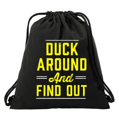 Duck Around And Find Out Oregon Fan Merch Drawstring Bag