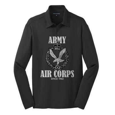 Distressed Army Air Corps Silk Touch Performance Long Sleeve Polo