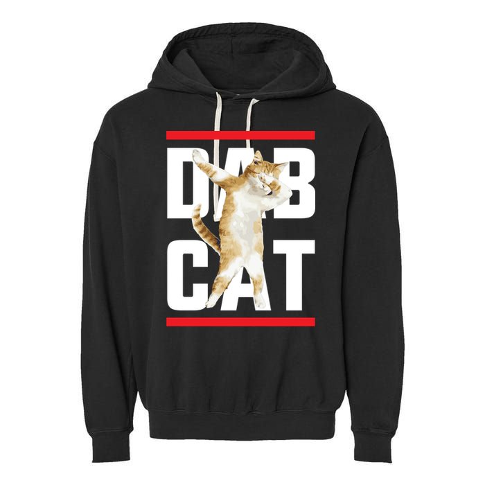 Dab Cat Dabbing Garment-Dyed Fleece Hoodie