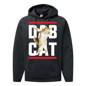 Dab Cat Dabbing Performance Fleece Hoodie