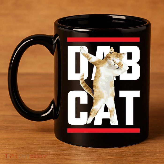 Dab Cat Dabbing 11oz C Handle Ceramic Mug