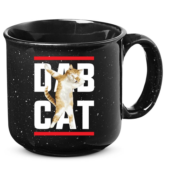 Dab Cat Dabbing 15oz Campfire Ceramic Mug