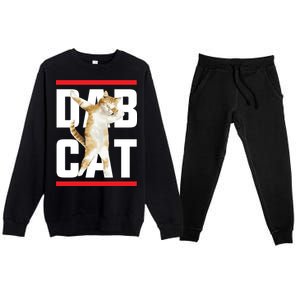 Dab Cat Dabbing Premium Crewneck Sweatsuit Set