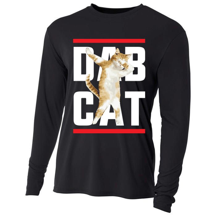 Dab Cat Dabbing Cooling Performance Long Sleeve Crew