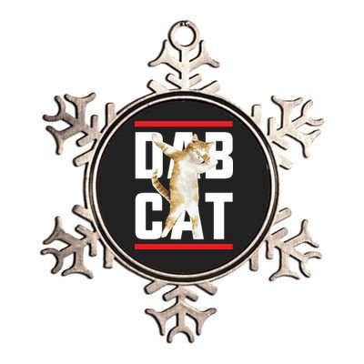 Dab Cat Dabbing Metallic Star Ornament