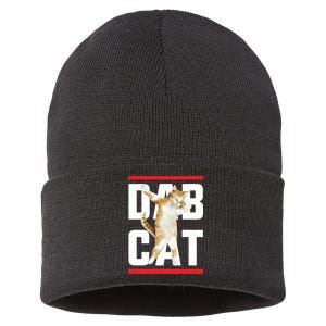 Dab Cat Dabbing Sustainable Knit Beanie