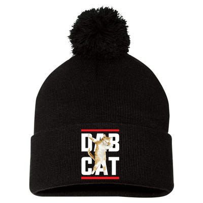 Dab Cat Dabbing Pom Pom 12in Knit Beanie