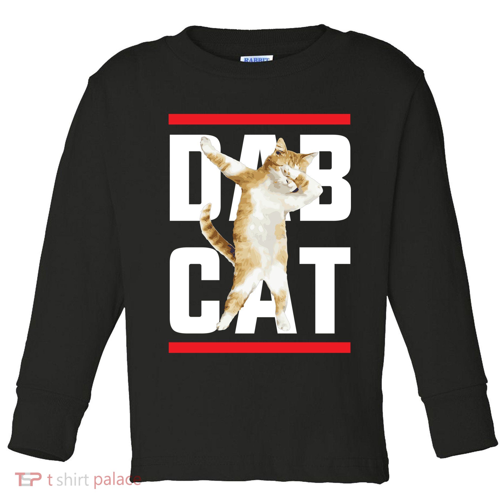 Dab Cat Dabbing Toddler Long Sleeve Shirt