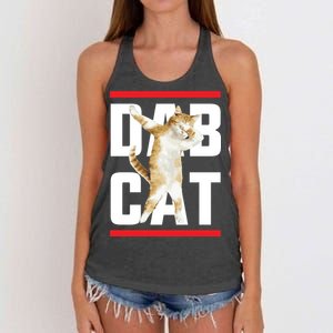 Dab Cat Dabbing Women's Knotted Racerback Tank