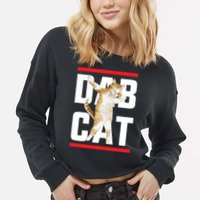 Dab Cat Dabbing Cropped Pullover Crew