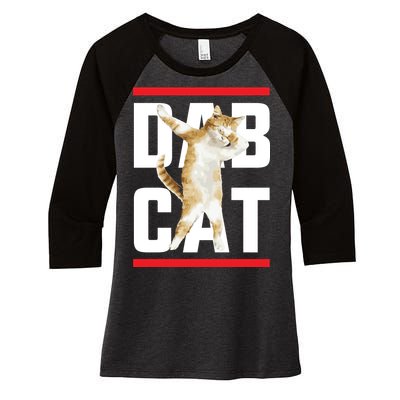 Dab Cat Dabbing Women's Tri-Blend 3/4-Sleeve Raglan Shirt