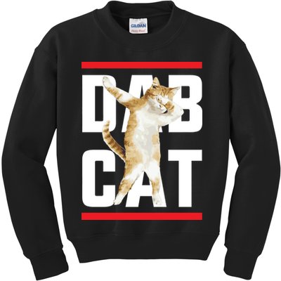 Dab Cat Dabbing Kids Sweatshirt