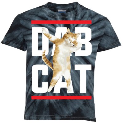 Dab Cat Dabbing Kids Tie-Dye T-Shirt