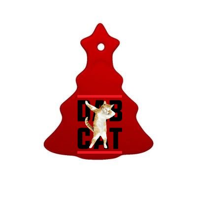 Dab Cat Dabbing Ceramic Tree Ornament