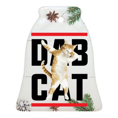 Dab Cat Dabbing Ceramic Bell Ornament