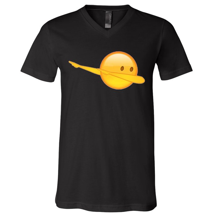 Dab Emoji Dabbing V-Neck T-Shirt