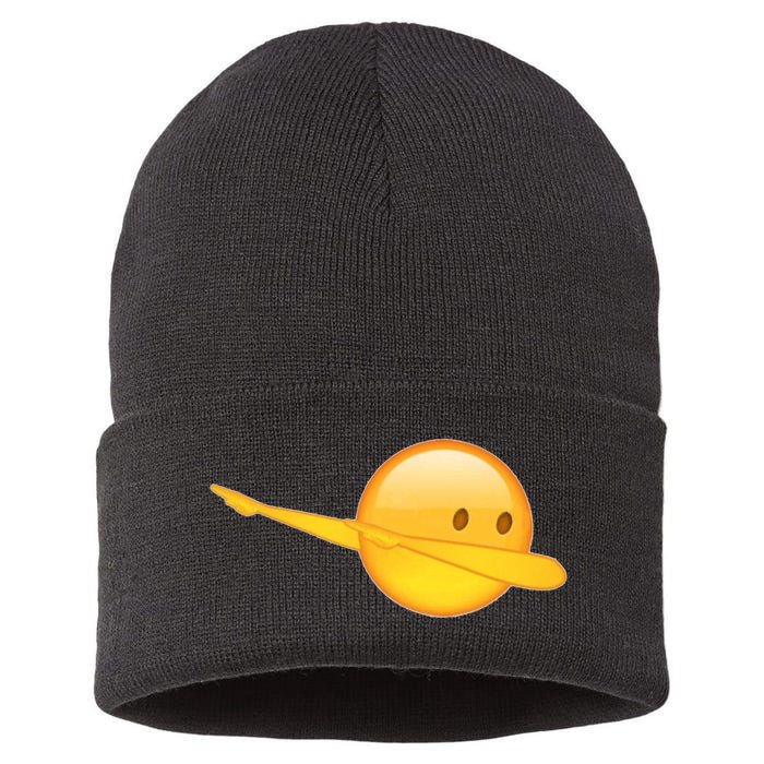 Dab Emoji Dabbing Sustainable Knit Beanie