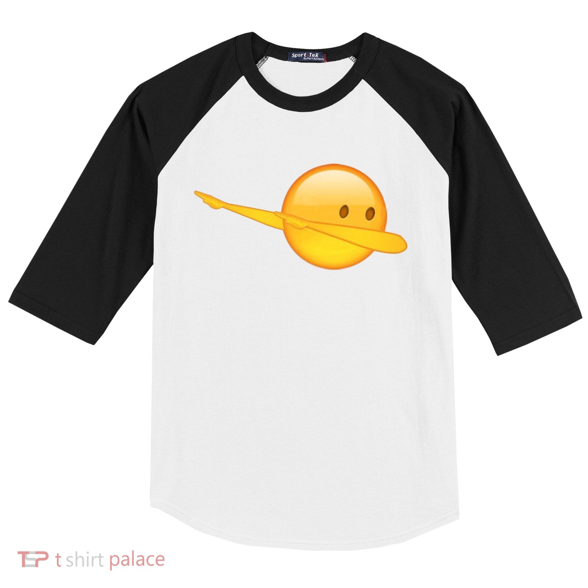 Dab Emoji Dabbing Baseball Sleeve Shirt