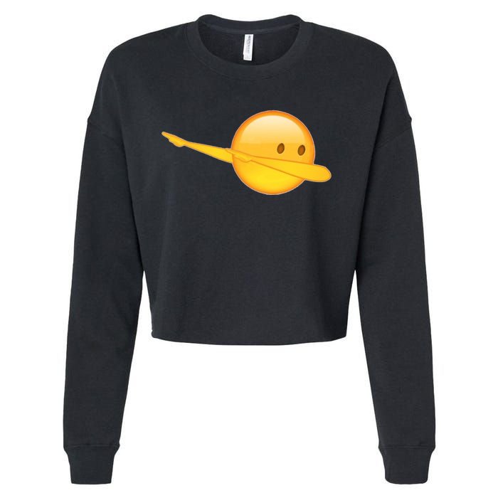 Dab Emoji Dabbing Cropped Pullover Crew