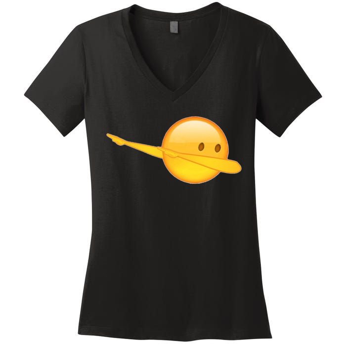 Dab Emoji Dabbing Women's V-Neck T-Shirt