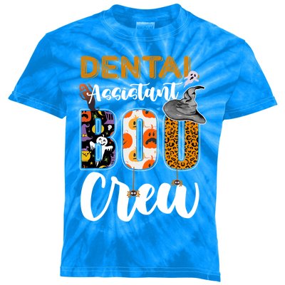 Dental Assistant Boo Crew Halloween Matching Dentist Cool Gift Kids Tie-Dye T-Shirt