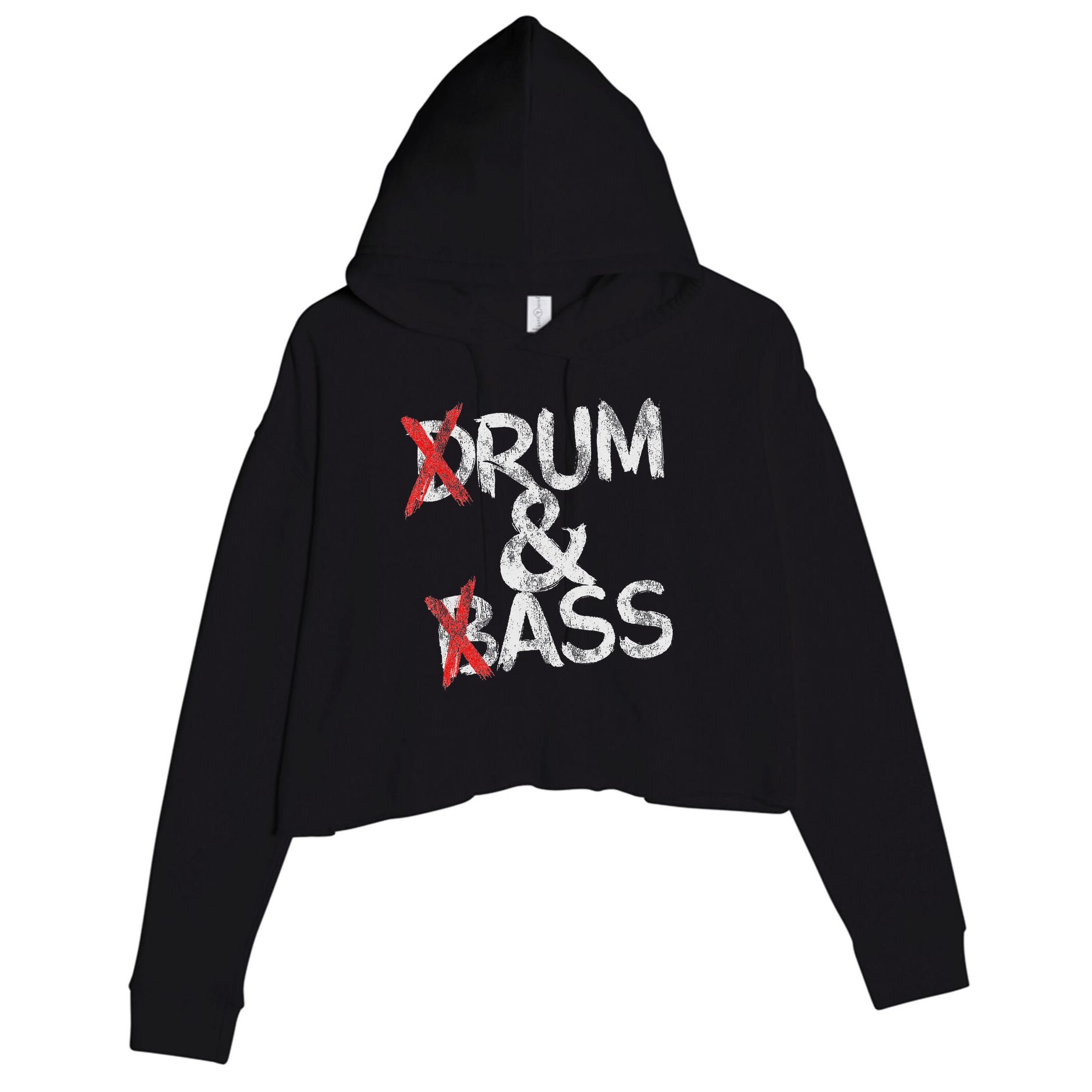 Drum And Bass Rum & Ass Vintage Crop Fleece Hoodie