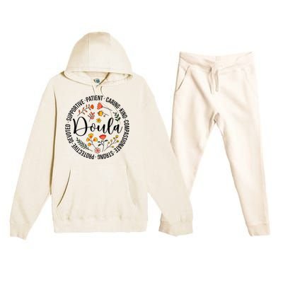 Doula Appreciation Birth Doula Postpartum Doula Doulas Premium Hooded Sweatsuit Set