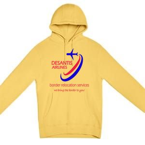 Desantis Airlines Border Relocation Services (C) Premium Pullover Hoodie