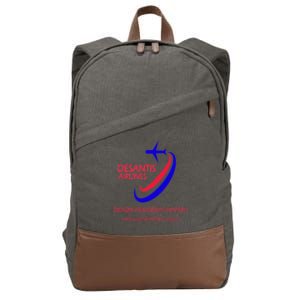 Desantis Airlines Border Relocation Services (C) Cotton Canvas Backpack