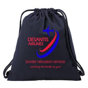 Desantis Airlines Border Relocation Services (C) Drawstring Bag