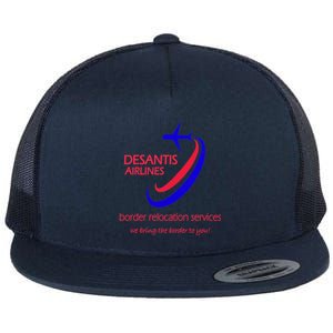 Desantis Airlines Border Relocation Services (C) Flat Bill Trucker Hat