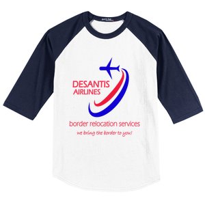 Desantis Airlines Border Relocation Services (C) Baseball Sleeve Shirt